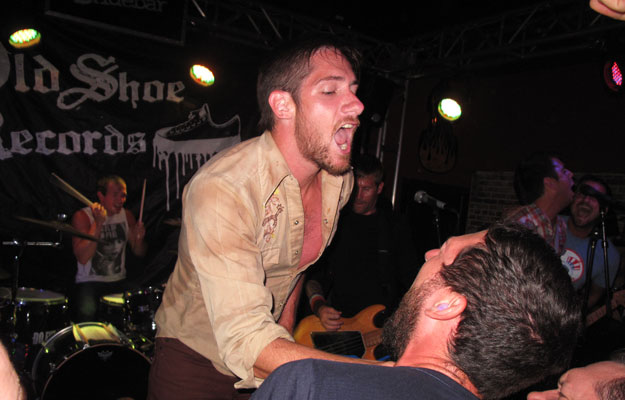 Mike Wiebe and The Riverboat Gamblers mid-set at The Slide Bar in Anaheim.