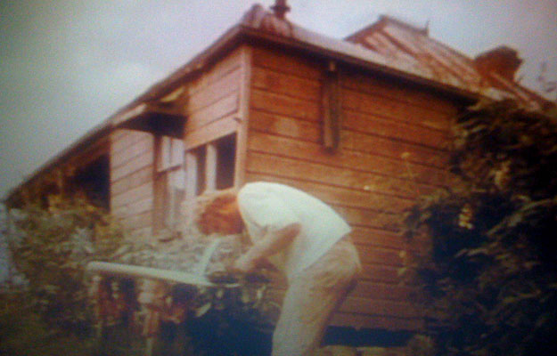 David "Baddy" Trealor, Yamba farmhouse, Circa 1970. Photo: Barlo