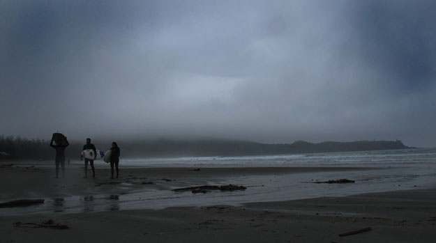 Canadian Surfers Dark Beach