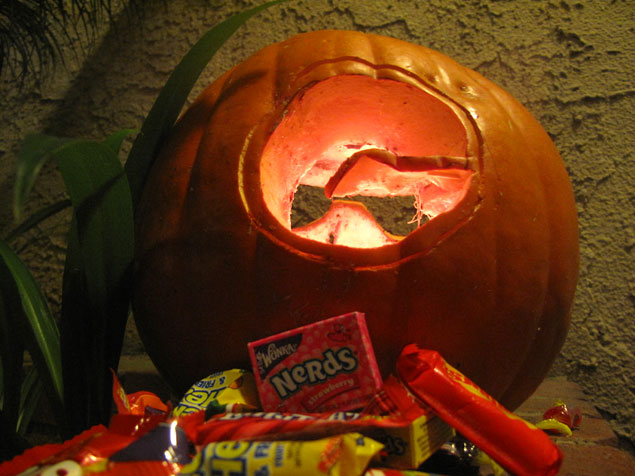 Happy Halloween from The Inertia! Yup, that's our best attempt at carving an Inertia pumpkin.