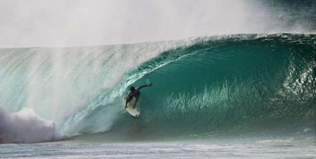 Kieren Perrow defeated Joel Parkinson at Pipeline to claim his first World Tour Victory. Photo: ASP