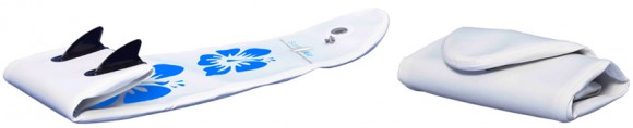 French designer Thomas De Lussac’s inflatable surfboard, the Surf Air, made of PVC-coated fabric. This will run you about 400 Euros, aka $521.00 USD.