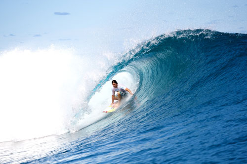 Reef McIntosh in Tahiti. Photo: Quiksilver.com