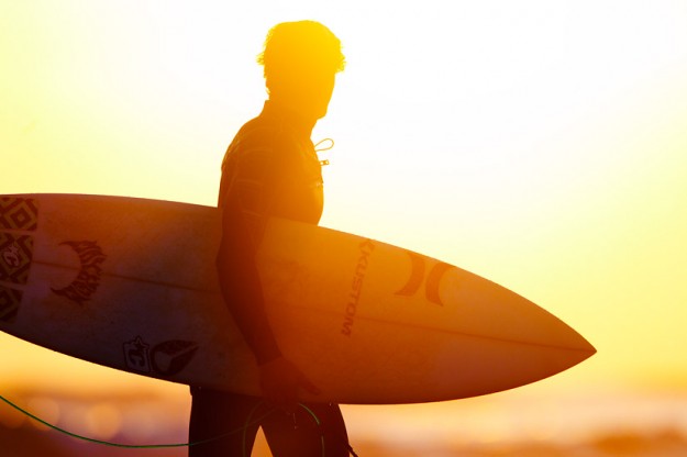 Sunset Surfer Silhouette