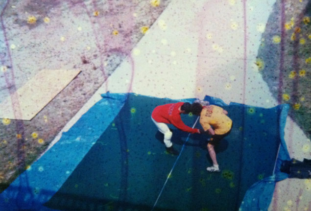 This is about as close as wrestling ever got to the beach for me. My brother and I training in the Outer Banks before freestyle nationals in the summer. It's 102 degrees out. The mat is about 130 degrees. If your skin touches the mat, it feels like hell.