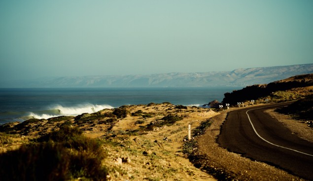 "Sorry, we're the only ones surfing here today." A Moroccan point that hasn't quite been tapped. Photo: Javier Munoz