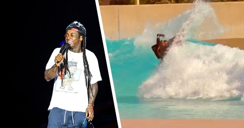 Lil Wayne and Dion Agius. Image: Shutterstock, photosthatrock // Screenshot from Globe's Electric Blue Heaven