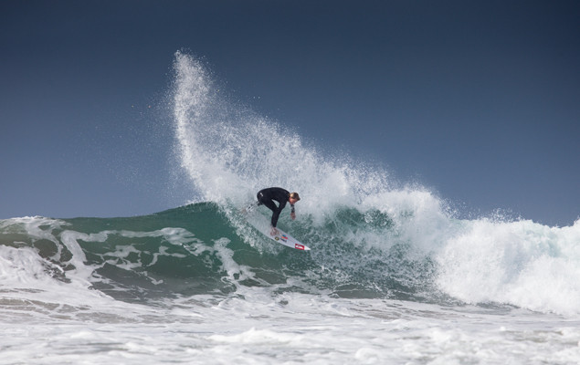 Thelen Worrel throwing more spray than his tiny frame would suggest is possible. Photo: Paul Greene