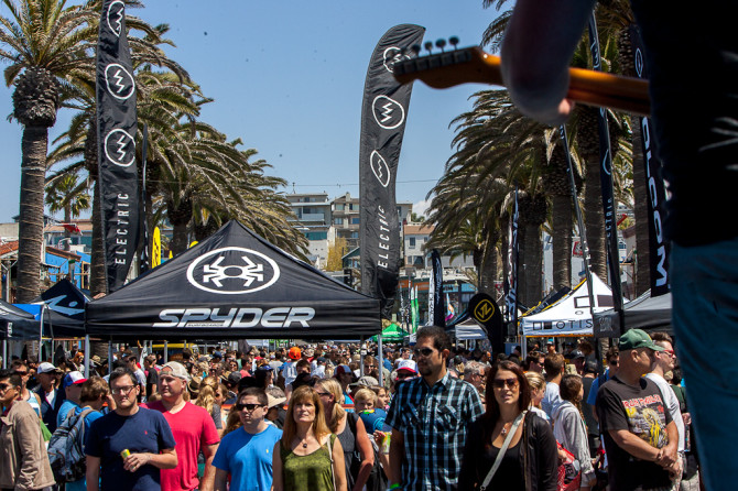 Pier Plaza was packed to the brim for the 7th annual Spyder Surf Fest. PHOTO: B3RKY