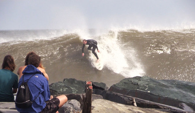 From waist high wedges to pile drivers behind the jetty, the swell delivered what it promised!