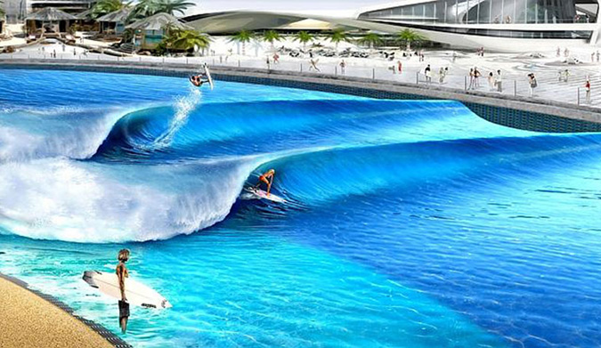 An artist's rendering of the Webber wave pool. 