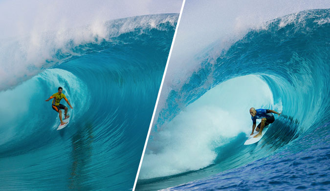 Courage and experience, head to head. Photos: ASP