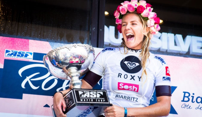 Stephanie Gilmore clenches her 6th World Title. Photo: ASP