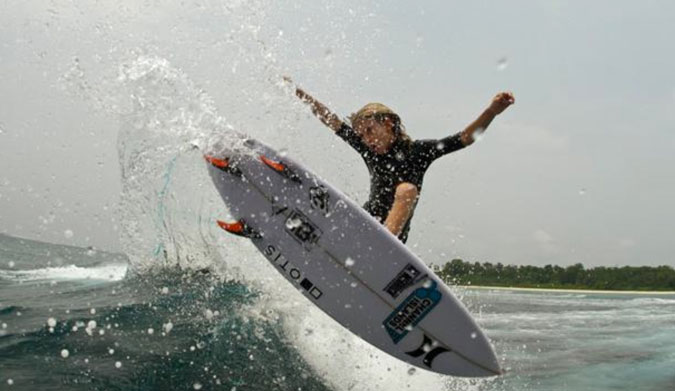 Winter enjoying the fruits of the Mentawai Islands. Photo: Waves4Water