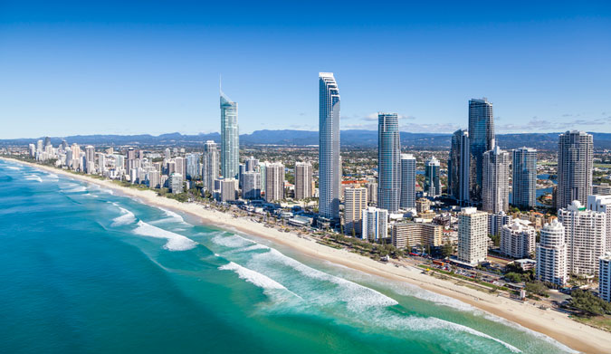 Surfers Paradise on the Gold Coast, Queensland, Australia. Photo: Shutterstock