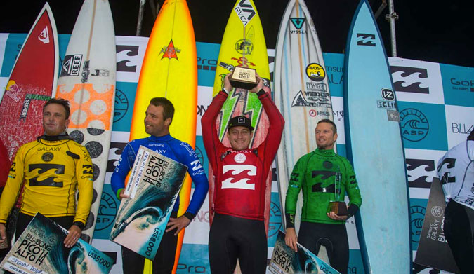 Makua Rothman after his insane drop at the  Billabong Pico Alto. 