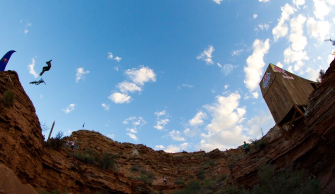 Jeff Herbertson is NOT looking forward to the landing. Photo: John Gibson via Red Bull