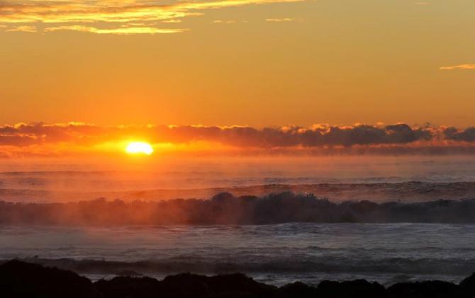 New England sea smoke. Photo by surf photographer Brian Landergan. 