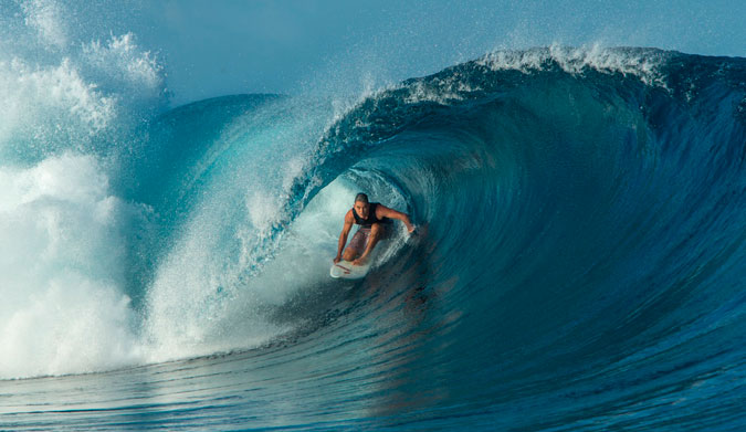 One great wave before face-fighting with the reef. Photo: Scott Winer.