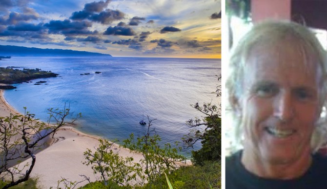 A current photo of surfer Alec Cooke is being shared by Honolulu PD as part of the search effort taking place near Waimea.  Photo: Shutterstock/Honolulu Police