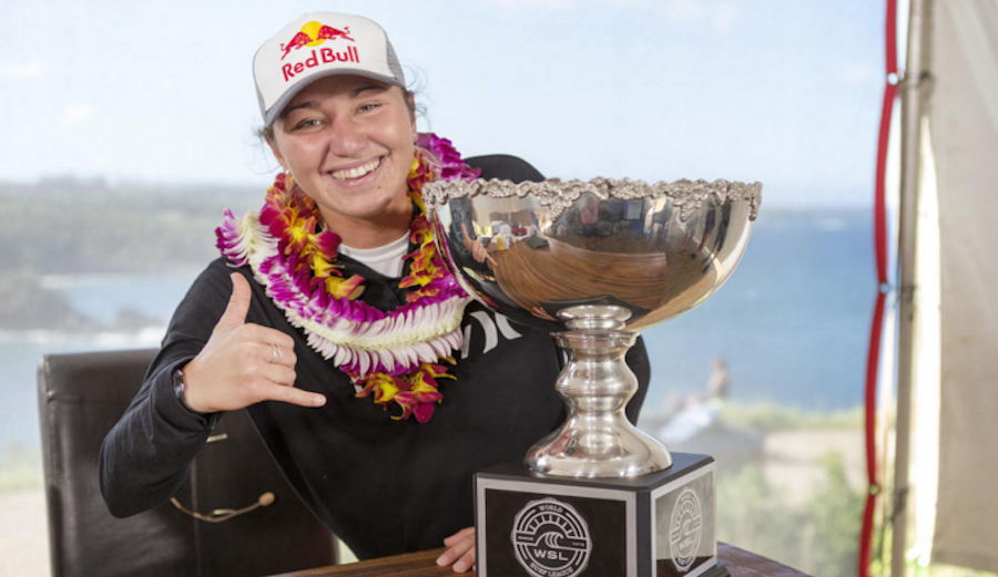 There she is, your 2015 women's World Champ. Photo: WSL / Kelly Cestari