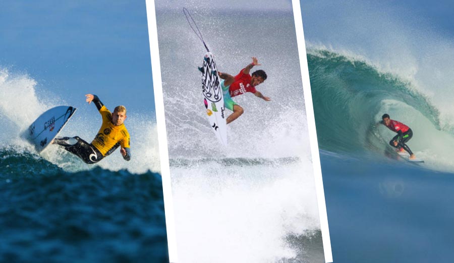 Mick Fanning, Filipe Toledo, and Adriano de Souza are all vying for the title...but how do you break down everyone's chances? Photo: WSL