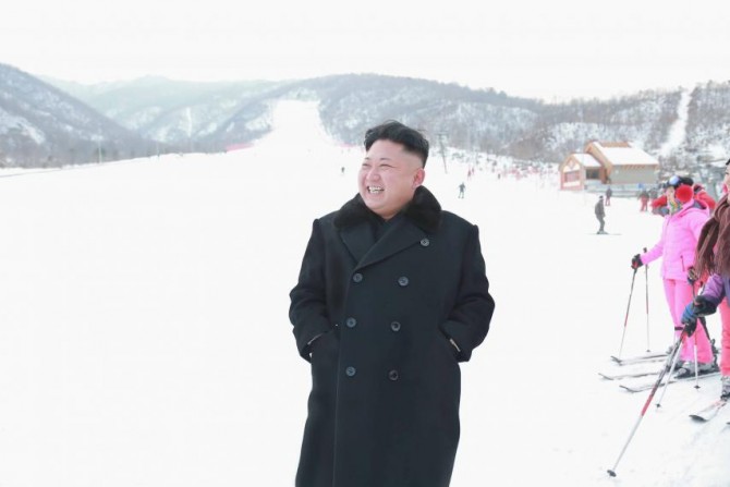 Kim Jong-Un visits the Masik Peak ski resort. Photo: North Korea's Korean Central News Agency (KCNA)