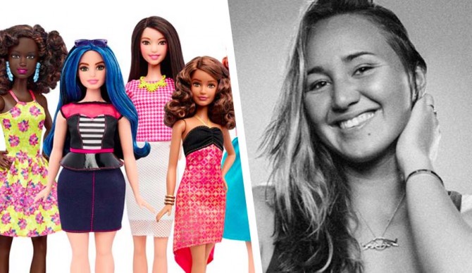 Barbie looks different...but does she surf? Photo: Facebook Via