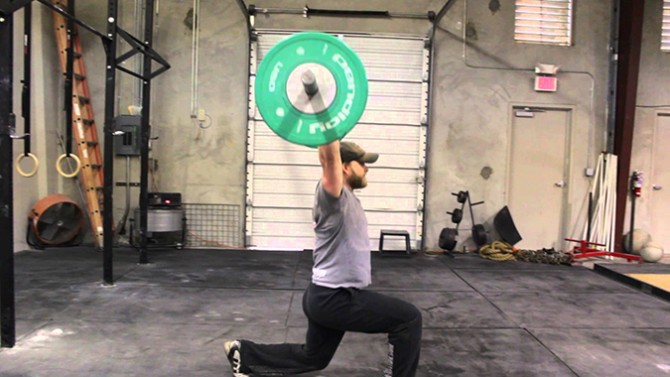 Overhead Walking Lunge