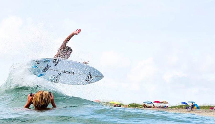 Flying high in Virginia Beach. Photo: Instagram @17thstreetsurf.