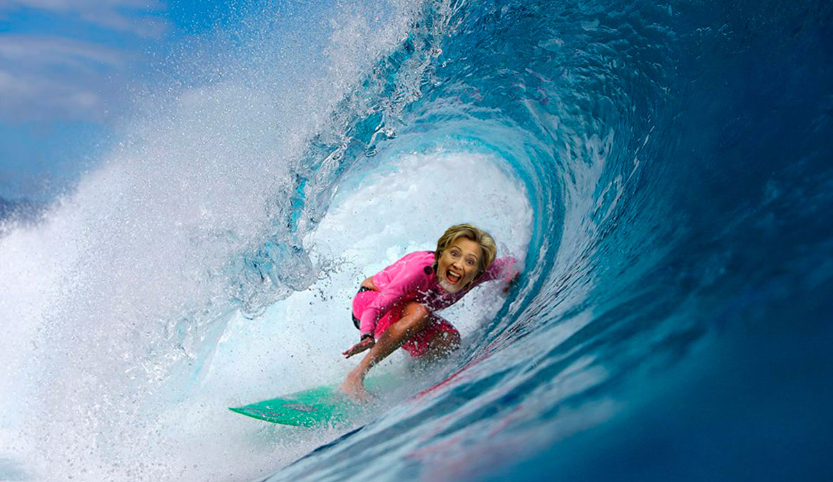 Hillary getting pitted at the Keystone Pipeline.