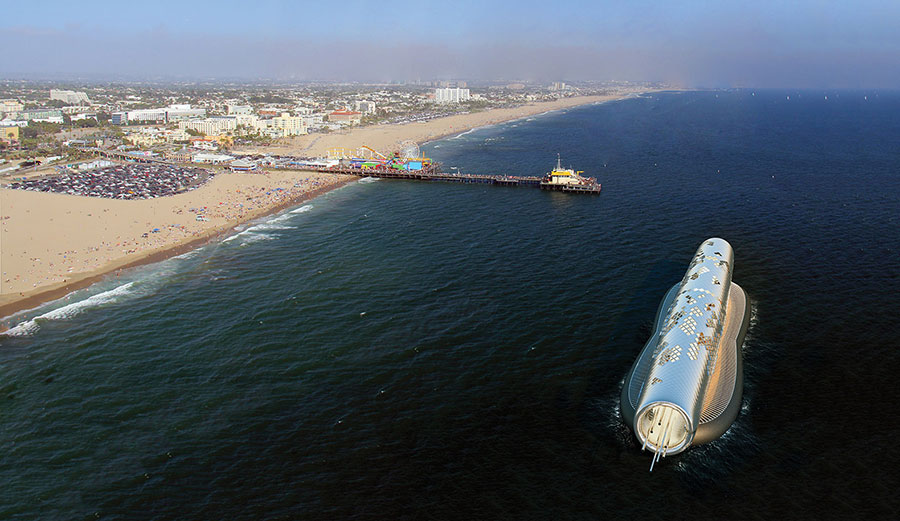 The Pipe would be visible from the Santa Monica Pier.