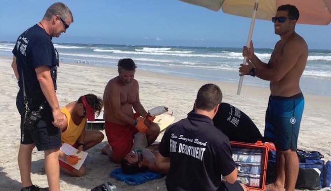 Chucky Luciano was one of three people attacked by sharks in New Smyrna Beach on Sunday. He suffered lacerations to both hands, but his injuries were not life threatening. Photo: Facebook/Chucky Luciano