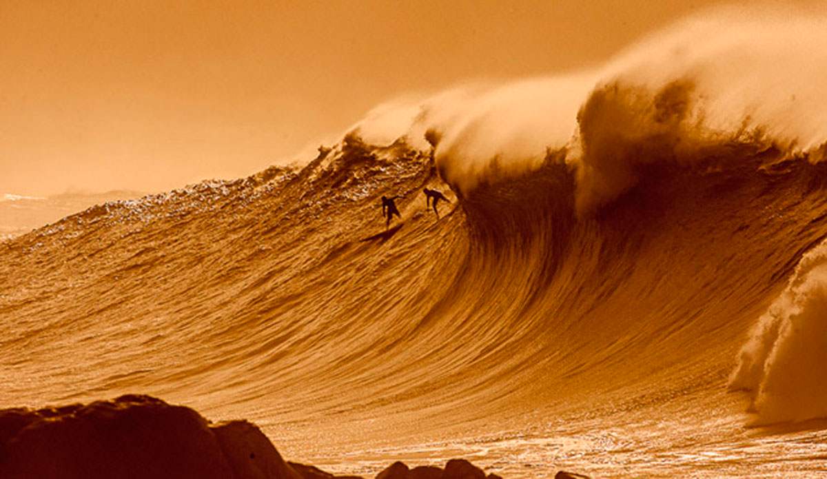 Sunset on the Eddie... at least where Quiksilver is involved. Photo: Brad Masters