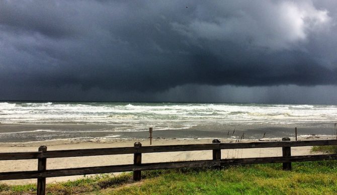 An ominous view of New Smyrna Beach pre-Matthew. Photo: @therealtupat