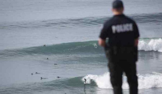 In a recording released Monday by attorneys who filed a class-action lawsuit against the so-called "Bay Boys", a local surfer is heard explaining the hassling is, "all out of love." Photo: Chuck Bennett/Daily Breeze