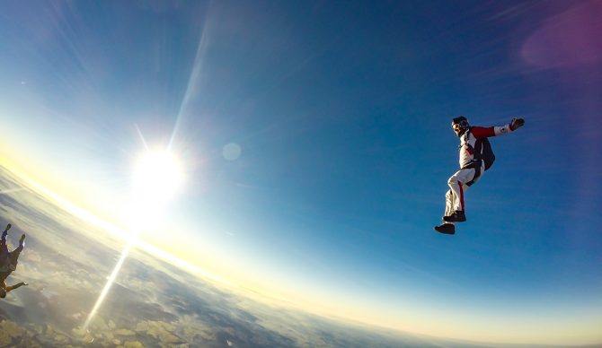 Nothing quite like dropping off a plane. Photo: Filipe Dos Santos Mendes