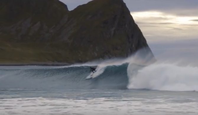 A head high day in Lofoten, Norway.