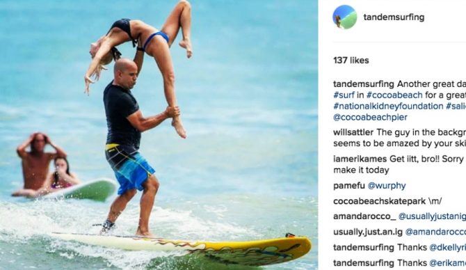 That would be Ed Martinez (with his wife), a commissioner in Cocoa Beach, Florida, where all the politicians are surfers and make Justin Trudeau look like a freakin' dork. Photo: Ed Martinez 