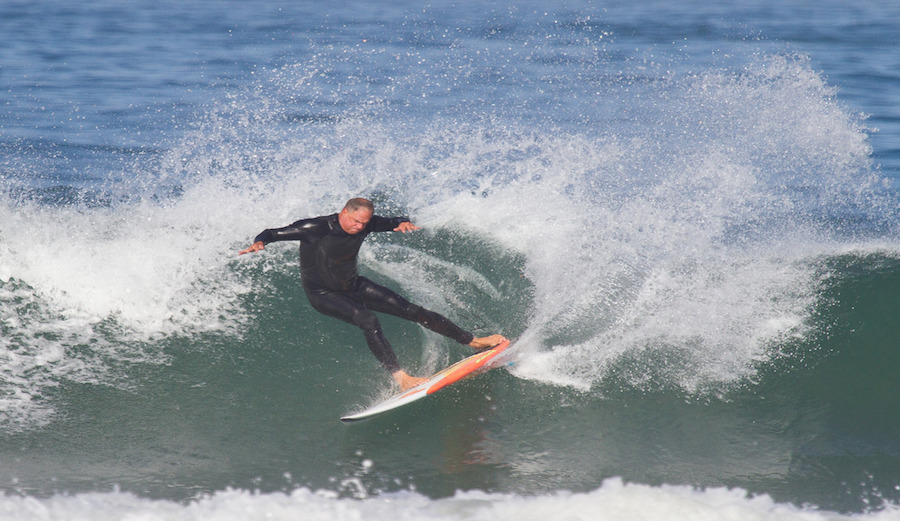 Robert surfs local breaks of Ventura.