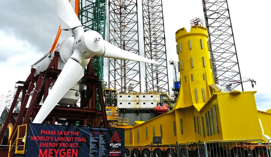 The massive tidal turbine will be one of more than 200 on the seabed.