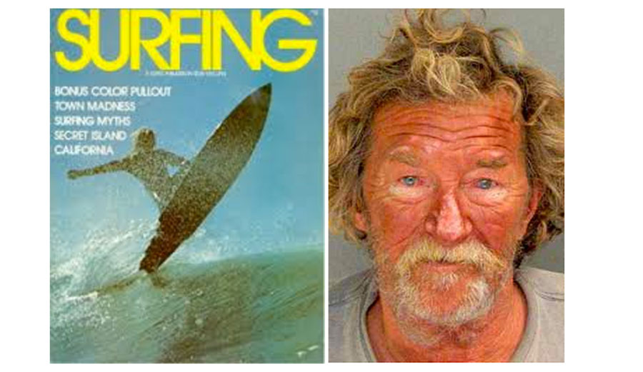 Kevin Reed, now known as Kevin Callahan, was one of surfing's pioneers. Now, he's been arrested on suspicion of murder. Images: Surfing Magazine/Santa Cruz Sentinel