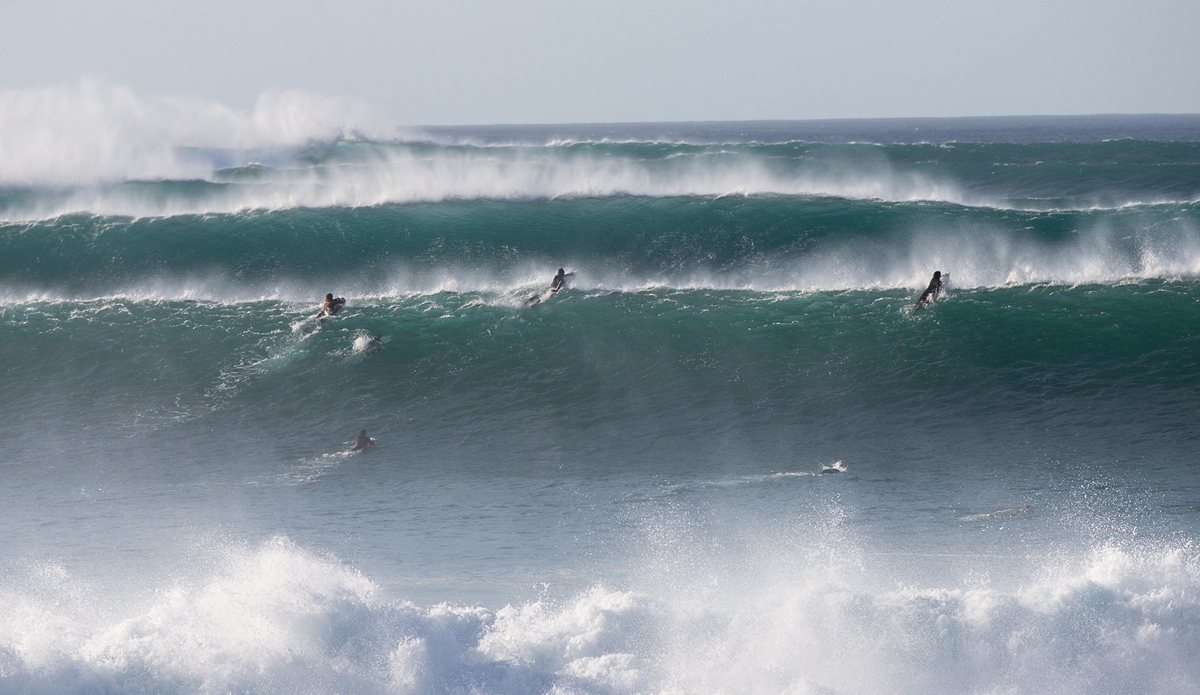 Pipeline lineup is the craziest wave to watch ever. Every day is a front row seat because it\'s so close that it\'s right in your face. Tourists love it. Photo: <a href=\"http://www.brianbielmann.com\">BrianBielmann.com</a>