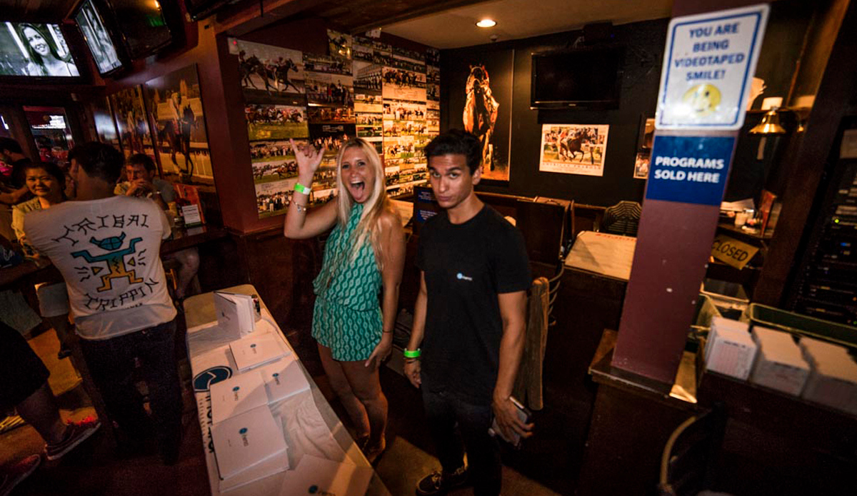 Juan and Casey slinging The Inertia\'s Limited Edition 5-Year Anniversary Book. Photo: Briana Diamond