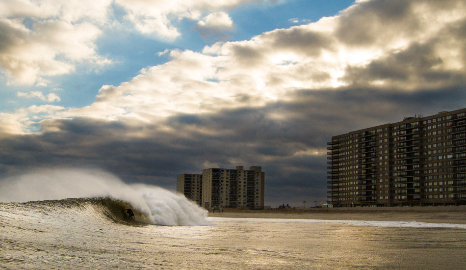 Alex Brooks going for a switch stance barrel in Monmouth County. Photo: <a href=\"http://christor.photoshelter.com/\" target=_blank>Christor Lukasiewicz</a>