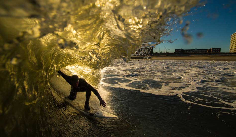 Brian Bednarek clocking in his tube time for the day. Photo: <a href=\"http://christor.photoshelter.com/\" target=_blank>Christor Lukasiewicz</a>