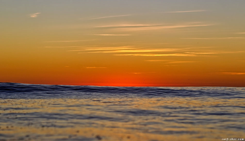 The good thing about winter in Southern California? There are always a few lumps on the horizon. Sunset at Uppers. Photo: Chuck Schmid/<a href=\"http://surf-shot.com/\" target=\"_blank\">Surf-Shot.com</a>