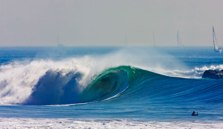 This is somewhere near home. I love how stoked this guy is just to see this wave. No time to waste, go snag one, bud! 