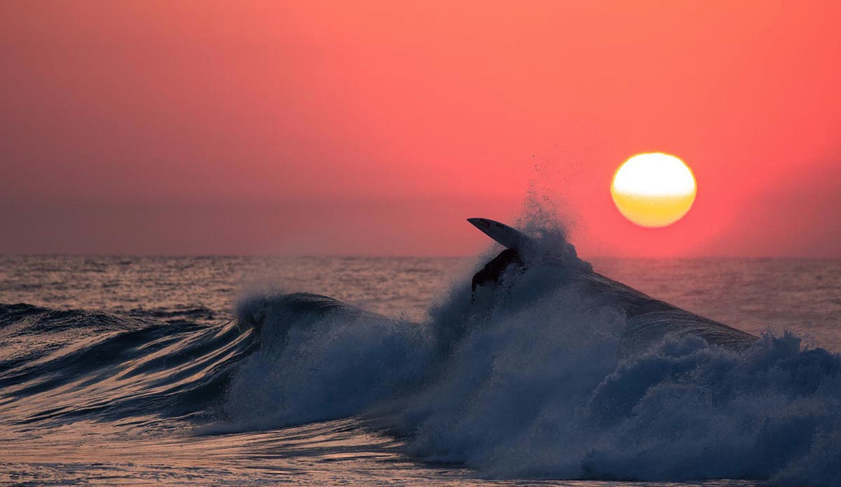 The sunrise and sunset from east to west with all manner of waves between. Ballito at dawn with traveling pro Ramzi Boukian.  Photo: <a href=\"https://instagram.com/alanvangysen\">Alan Van Gysen</a>