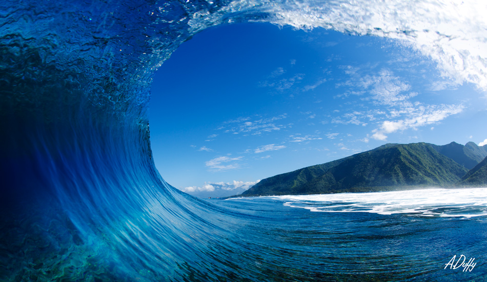 Inside the heaviest and most respected wave on earth: Teahupoo. Photo: <a href=\"http://adamduffyphotography.com/\">Adam Duffy.</a>